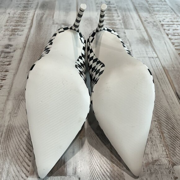 Steve Madden Vala Checkerboard Black White Stiletto Heels Size 10 M ~ NWOB - Picture 11 of 11